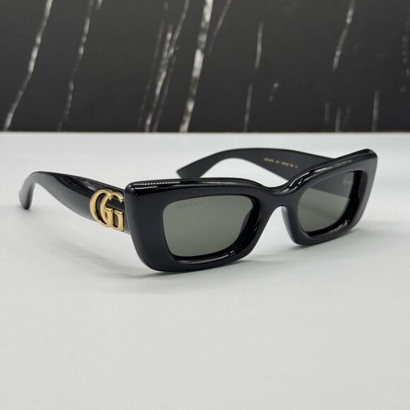 NEW GG1827S 001 GUCCI SHINY BLACK WOMEN GUCCI SUNGLASSES - Picture 7 of 13